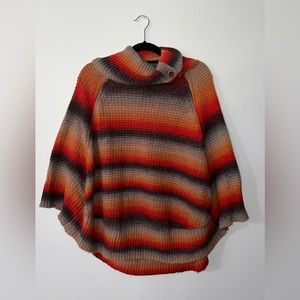 Democracy turtleneck poncho